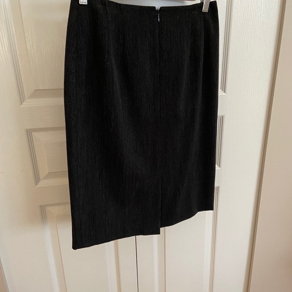 Ellen Tracy charcoal grey lined pencil skirt - Picture 3 of 5